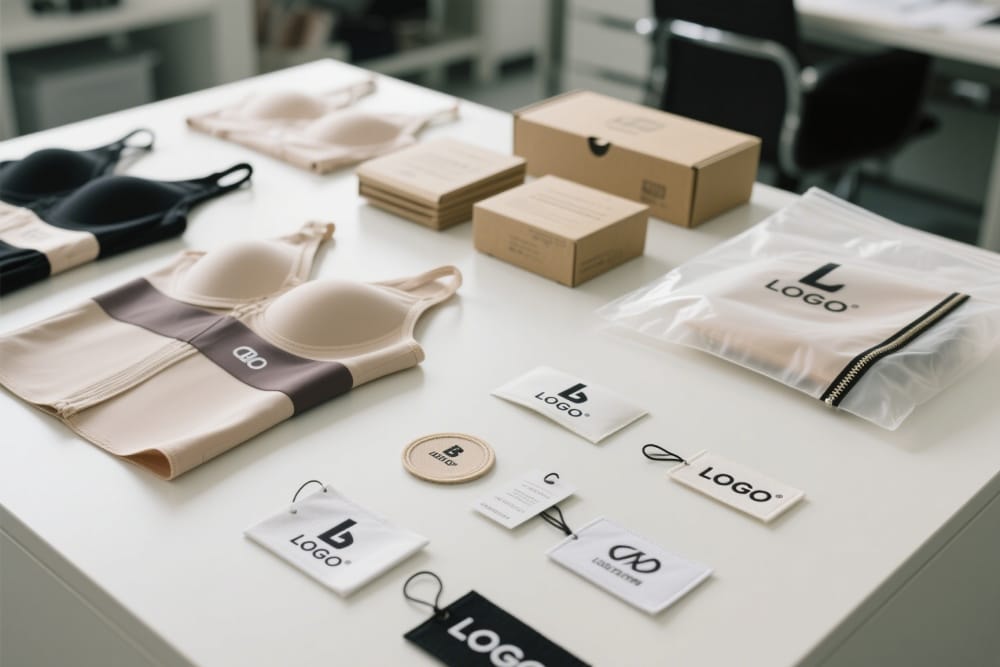 Opties voor materiaal, branding en verpakking voor een private-label shapewearbriefing